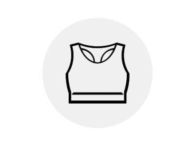 Card com imagem de top fitness para treino.